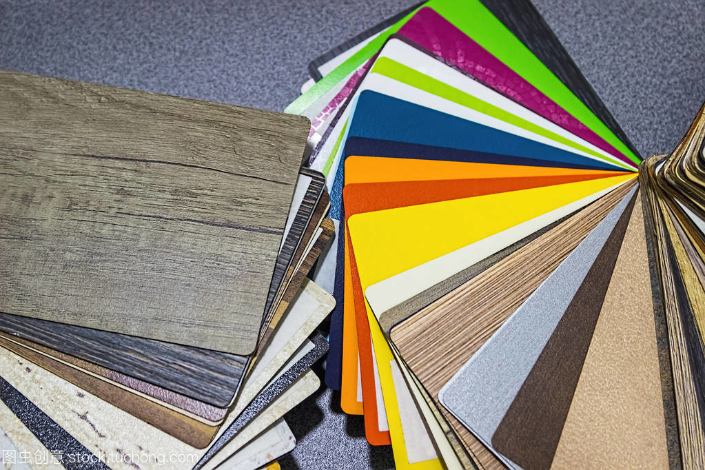 材料样品编录。装修材料
